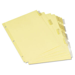 Dividers; Index; Index Dividers; 5 Tab; Five Tab; Universal; Recordkeeping; Filing; Systems; Cataloging; Classification