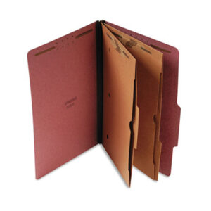 2-1/4" Expansion; 6-Section; Classification Files; Classification Folders; File Folders; Folder; Folder with Fasteners; Kraft Dividers; Legal Size; Pocket Dividers; Pressboard Covers; Recycled Products; Red; Sectional; UNIVERSAL; Files; Pockets; Sheaths; Organization; Classify; SPR95013