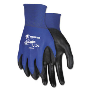 (CRWN9696M)CRW N9696M – Ultra Tech TaCartonile Dexterity Work Gloves, Blue/Black, Medium, Dozen by MCR SAFETY (12/DZ)