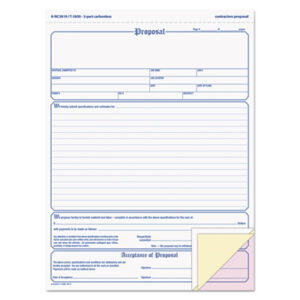 (TOP3850)TOP 3850 – Proposal Form, Three-Part Carbonless, 11 x 8.5, 50 Forms Total by TOPS BUSINESS FORMS (50/PK)