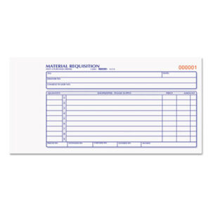 Duplicate Style; Form; Forms; Materials Requisition Book; Order; Order Form; Purchase Order; Purchase Requisition; REDIFORM; Requisition; Requisition Books; Transfer; Paperwork; Records; Documents; Pre-Printed; Record-Keeping