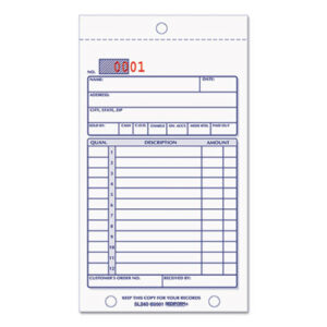 Carbonless; Cash Sales; Form; Forms; Numbered; Order Book; Receipt; REDIFORM; Sales; Sales Book; Sales Forms; Paperwork; Records; Documents; Pre-Printed; Record-Keeping