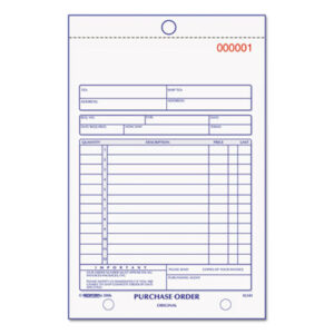 Bottom Punched; Form; Forms; Order Forms; Purchase Orders; REDIFORM; Paperwork; Records; Documents; Pre-Printed; Record-Keeping