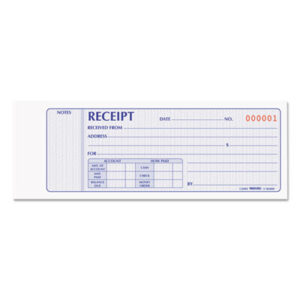 Cash; Form; Forms; Money; Money Receipt; Money Receipt Book; Receipt; Receipt Book; REDIFORM; Paperwork; Records; Documents; Pre-Printed; Record-Keeping