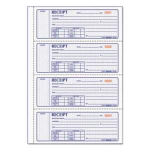 Rediform®; REDIFORM OFFICE PRODUCTS; Forms; Forms-Receipt; Paperwork; Records; Documents; Pre-Printed; Record-Keeping