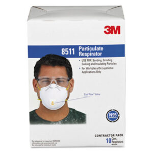 3M; Air; Breathing; Exhalation Valve; Face; Filter; Maintenance-Free; Particulate Respirators; Breathers; Lung-Protectors; Air-Purifying; Safety; Equipment; OSHA