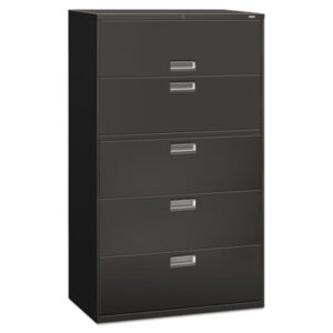 Office Furniture; 42" Wide; 5-Drawer; 600 Series; Cabinet; Charcoal; File Cabinet; File Cabinets; File Cabinets & Accessories; Five; Furniture; Lateral Files; Lateral