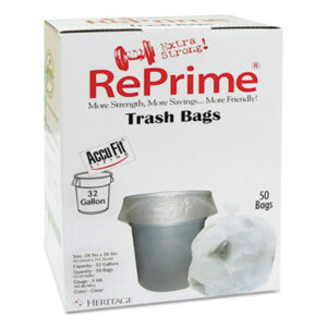 Bag; Heritage; Can Liner; Environmental; Stronger; Durable; Waste Disposal; 32 Gallon; .90 Mil. Gauge