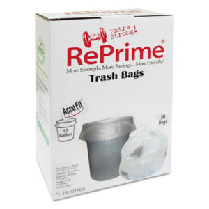 Bag; Heritage; Can Liner; Environmental; Stronger; Durable; Waste Disposal; 55 Gallon; 1.3 Mil. Gauge