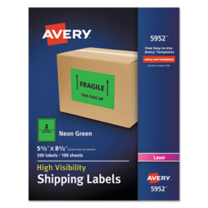 Avery; Neon; Addressing; Identifications; Classifications; Stickers; Shipping; Receiving; Mailrooms; Labels