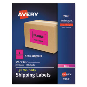 Avery; Neon; Addressing; Identifications; Classifications; Stickers; Shipping; Receiving; Mailrooms; Labels