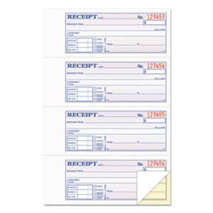 Cash; Form; Forms; Money; Money & Rent Receipts; Money Receipt; Money Receipt Book; Receipt; Receipt Book; TOPS; Paperwork; Records; Documents; Pre-Printed; Record-Keeping