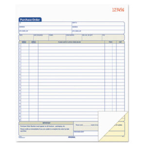 Consecutively Numbered; Form; Forms; Order Forms; Purchase Order Books; Purchase Orders; TOPS; Paperwork; Records; Documents; Pre-Printed; Record-Keeping