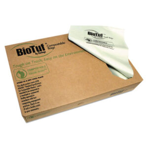 Biotuf; Compostable; Can Liners; Garbage; Trash; Sacks; To-Go; Containers; Totes; Take-Out; Carry