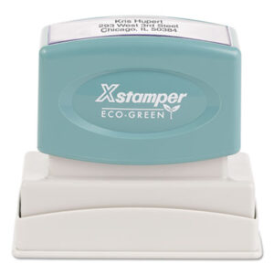 Xstamper ECO-GREEN; Stamp; Stamper; Imprints; Impressions; Labeling; Desktop; Inkers