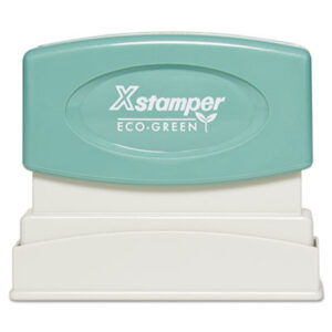 Xstamper ECO-GREEN; Stamp; Stamper; Imprints; Impressions; Labeling; Desktop; Inkers