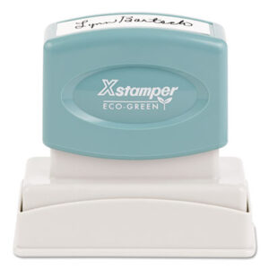 Xstamper ECO-GREEN; Stamp; Stamper; Imprints; Impressions; Labeling; Desktop; Inkers