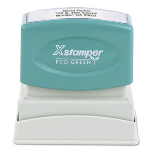 Xstamper ECO-GREEN; Stamp; Stamper; Imprints; Impressions; Labeling; Desktop; Inkers