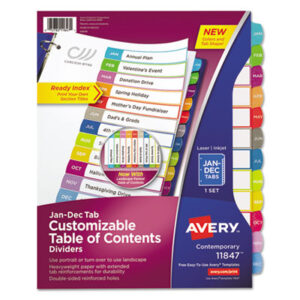 Avery; Ready Index; Punched Index; Binder; Recordkeeping; Filing; Systems; Cataloging; Classification