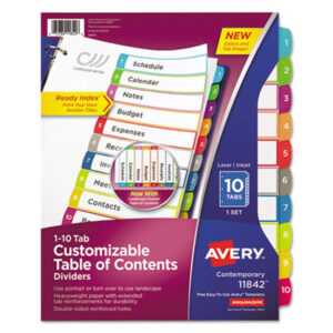 Avery; Ready Index; Punched Index; Binder; Recordkeeping; Filing; Systems; Cataloging; Classification