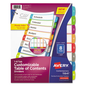 Avery; Ready Index; Punched Index; Binder; Recordkeeping; Filing; Systems; Cataloging; Classification