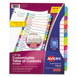 Avery; Ready Index; Punched Index; Binder; Recordkeeping; Filing; Systems; Cataloging; Classification