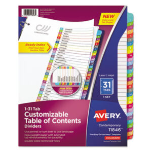 Avery; Ready Index; Punched Index; Binder; Recordkeeping; Filing; Systems; Cataloging; Classification