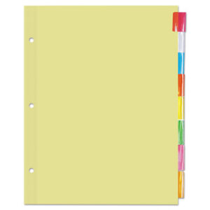 8-Tab Style; Binder Index; Buff; Divider; Indexes; Insertable Tab; Insertable Tab Indexes; Multicolor Tabs; Ring Binder; Subject Divider; Tab; Tab Divider; Tabs; Three-Hole Punched; UNIVERSAL; eight tab index dividers; Recordkeeping; Filing; Systems; Cataloging; Classification