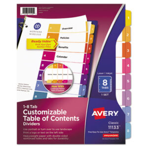 Avery; Ready Index; Punched Index; Binder; Recordkeeping; Filing; Systems; Cataloging; Classification