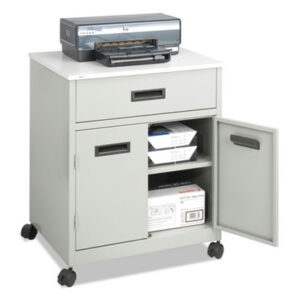 Cabinet; Cart; Carts & Stands; Computer Furniture; Equipment Carts/Stands; Fax; Furniture; Gray; Inkjet Printer; Laser Printer; Machine Cart; Machine Stand; Office Machine; Office Machine Stand; Printer Stand; Stand; Steel; Worksurfaces; Pedestals; Platforms; Dollies; Trolleys; Safco