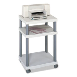 Carts & Stands; Computer Furniture; Equipment; Fax/Printer Stand; Furniture; Gray/Charcoal; Inkjet Printer; Laser Printer; Machine Cart; Machine Stand; Mobile; Office Machine; Office Machine Stand; Printer Stand; Printer/Copier Stand; Stand; Wave Design; Worksurfaces; Pedestals; Platforms; Dollies; Trolleys; Safco