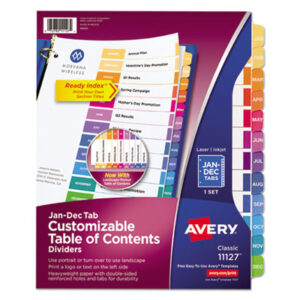 Avery; Ready Index; Punched Index; Binder; Recordkeeping; Filing; Systems; Cataloging; Classification