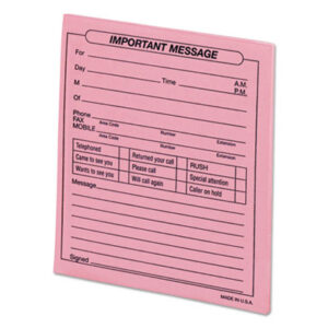 (UNV48023)UNV 48023 – “Important Message” Pink Pads, One-Part (No Copies), 4.25 x 5.5, 50 Forms/Pad, 12 Pads/Pack by UNIVERSAL OFFICE PRODUCTS (12/DZ)