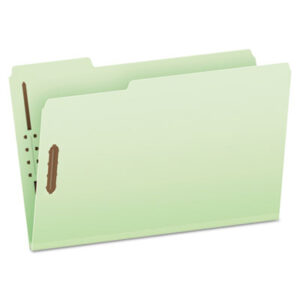 1/3 Cut Tab; 3" Expansion; Classification Folder; Embossed Fastener; Fastener Folders; File Folder; Green; Heavy-Duty; Legal Size; PENDAFLEX; Pressboard; Prong Fastener; Recycled; Recycled Products; Top Tab; Files; Pockets; Sheaths; Organization; Classify