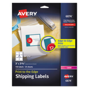 3 x 3-3/4; Address; Address Labels; Copier; Label; Labels; Labels for Color Printing; Laser; Laser Printer; Laser Printer Labels; White; Xerographic; Identifications; Classifications; Stickers; Shipping; Receiving; Mailrooms; AVERY