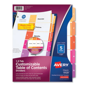 Avery; Ready Index; Punched Index; Binder; Recordkeeping; Filing; Systems; Cataloging; Classification