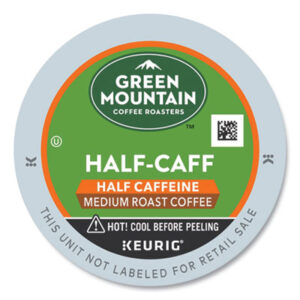 K-Cup; K-Cups; Kcup; Kcups; Keurig Brewing System; Keurig; Beverage; Beverages; Coffee; Half-Caffeinated; Half-Caff; Single Cup; GREEN MOUNTAIN; Green Mountain Coffee Roasters Half-Caff Coffee Drinks; Breakrooms; Vending; Hospitality; Lounges