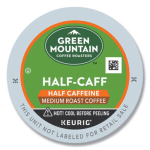 K-Cup; K-Cups; Kcup; Kcups; Keurig Brewing System; Keurig; Beverage; Beverages; Coffee; Half-Caffeinated; Half-Caff; Single Cup; GREEN MOUNTAIN; Green Mountain Coffee Roasters Half-Caff Coffee Drinks; Breakrooms; Vending; Hospitality; Lounges