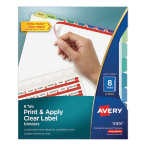 AVERY; Binder Index; Divider; Index Maker; Indexes; Ring Binder Indexes; Subject Divider; Tab; Tab Divider; 8 Tab; 8 tab; index dividers; eight tab; Recordkeeping; Filing; Systems; Cataloging; Classification