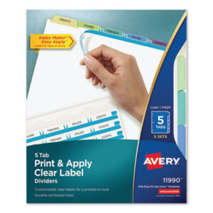 AVERY; Binder Index; Divider; Index Maker; Indexes; Ring Binder Indexes; Subject Divider; Tab; Tab Divider; Tabs; 5 Tab; index dividers; 5 tab; five tab; Recordkeeping; Filing; Systems; Cataloging; Classification