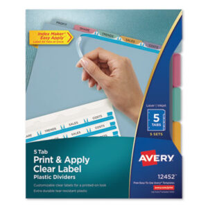 AVERY; Binder Index; Divider; Index Maker; Indexes; Ring Binder Indexes; Subject Divider; Tab; Tab Divider; Tabs; index dividers; 5 tab; five tab; Recordkeeping; Filing; Systems; Cataloging; Classification