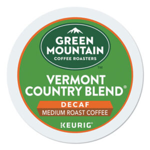 K-Cup; K-Cups; Kcup; Kcups; Green Mountain Coffee Roasters Vermont Country Blend Decaf Coffee Keurig Brewing System; Beverage; Beverages; Single Cup; Drinks; Breakrooms; Vending; Hospitality; Lounges