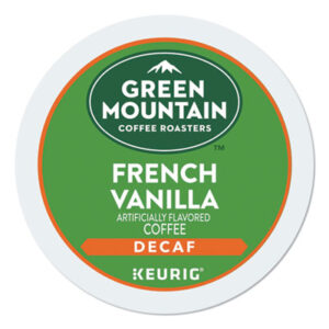 K-Cup; K-Cups; Kcup; Kcups; Keurig Brewing System; Keurig; Beverage; Beverages; Coffee; Decaffeinated; Decaf; Decaf French Vanilla; Single Cup; French Vanilla Decaf; GREEN MOUNTAIN; Green Mountain Coffee Roasters French Vanilla Decaf Coffee Drinks; Breakrooms; Vending; Hospitality; Lounges