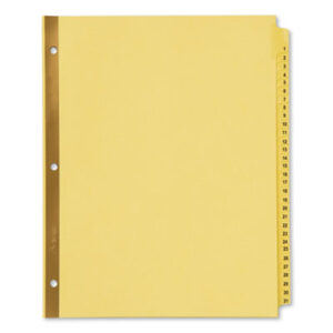 AVERY; Gold Reinforced; Laminated Tab Dividers; Preprinted Tabs Tab Dividers; Tab Dividers; Index dividers; Preprinted; 31 Tab; 1-31 Tab title; Recordkeeping; Filing; Systems; Cataloging; Classification