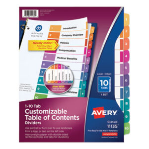 Avery; Ready Index; Punched Index; Binder; Recordkeeping; Filing; Systems; Cataloging; Classification