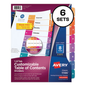 Avery; Ready Index; Punched Index; Binder; Recordkeeping; Filing; Systems; Cataloging; Classification