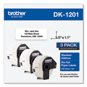 Address Labels;Die-Cut; Label Maker Labels; Labelmaker Labels; White Paper; Identifications; Classifications; Stickers; Shipping; Receiving; Mailrooms; Brother