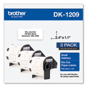 Address Labels;Die-Cut; Label Maker Labels; Labelmaker Labels; White Paper; Identifications; Classifications; Stickers; Shipping; Receiving; Mailrooms; Brother