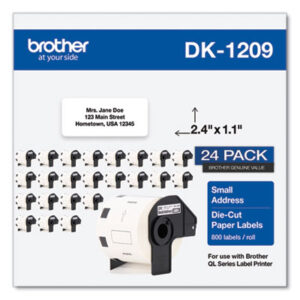 Address Labels;Die-Cut; Label Maker Labels; Labelmaker Labels; White Paper; Identifications; Classifications; Stickers; Shipping; Receiving; Mailrooms; Brother