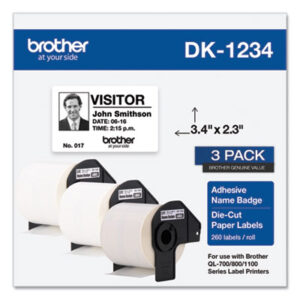 Name Badge Labels; Die-Cut; Label Maker Labels; Labelmaker Labels; White Paper; Identifications; Classifications; Stickers; Shipping; Receiving; Mailrooms; Brother